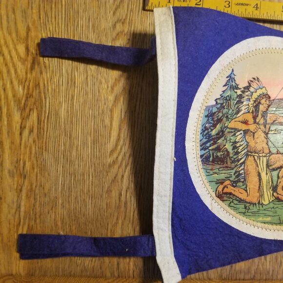 Vintage Allen "A" resort New Hampshire felt pennant souvenir - Picture 3 of 7